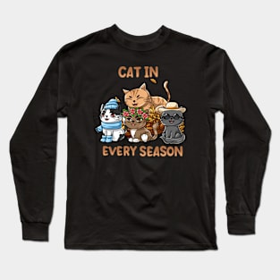 Cat Every Season Long Sleeve T-Shirt